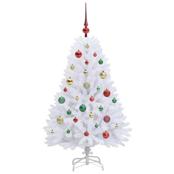 Kunstigt juletræ - EKSKLUSIV HUS - 120 cm - Hvid - LED 8 tilstande - USB 5V strømforsyning Vit