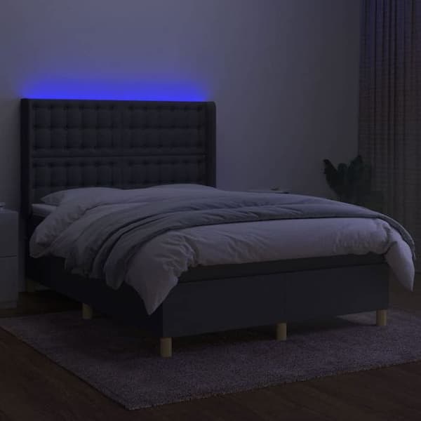 Maison Exclusive - Lameller til madras LED Mørkegrå 140x200 cm Stof