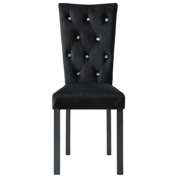 Maison Exclusive - Matstolar set om 4 Svart Sammet Svart