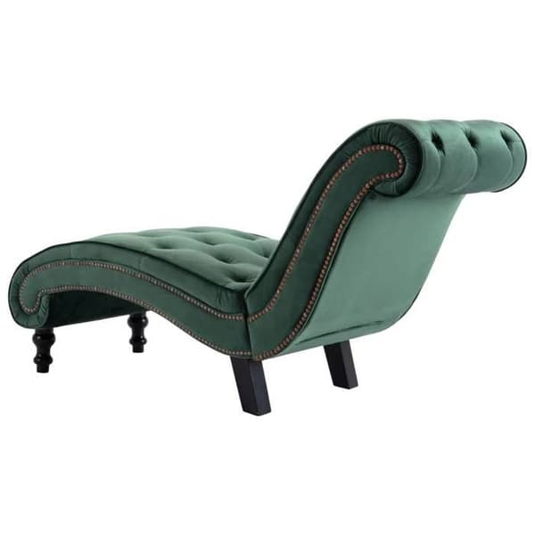 Maison Exclusive - Lang stol i grøn velour Grön