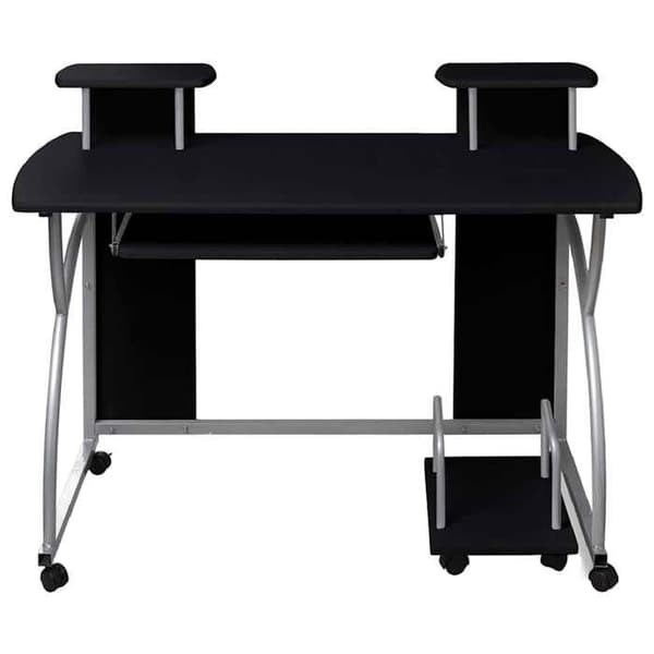 Maison Exclusive - Sort computerbord 110x52x88,5 cm Ingeniørtræ Svart