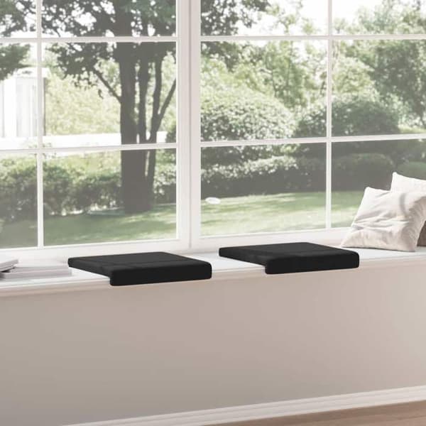 Maison Exclusive - Bænkpude 2 stk Sort Stof Dybde 35 cm