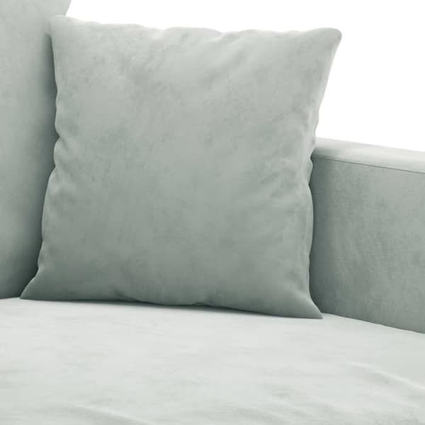 Maison Exclusive - 2-delars soffgrupp med kuddar i ljusgrå sammet