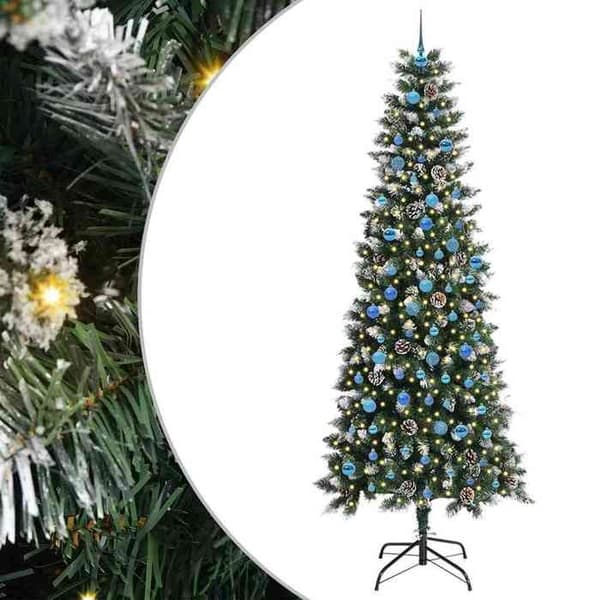 Kunstigt juletræ - EKSKLUSIV HUS - 240 cm - Grøn - Varm hvid LED - USB-strøm Grön