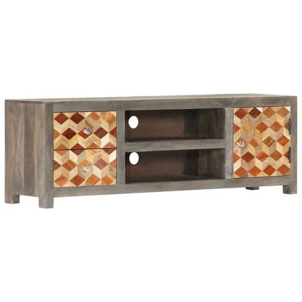 Maison Exclusive - TV-møbel Grå 120 x 30 x 40 cm Massivt mangotræ grå