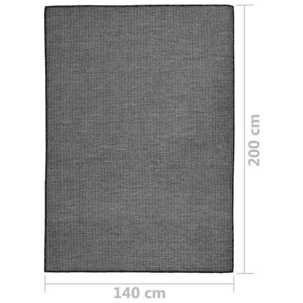 Maison Exclusive - Ulkokäyttöön tarkoitettu litteäkudottu matto 140x200 cm Harmaa