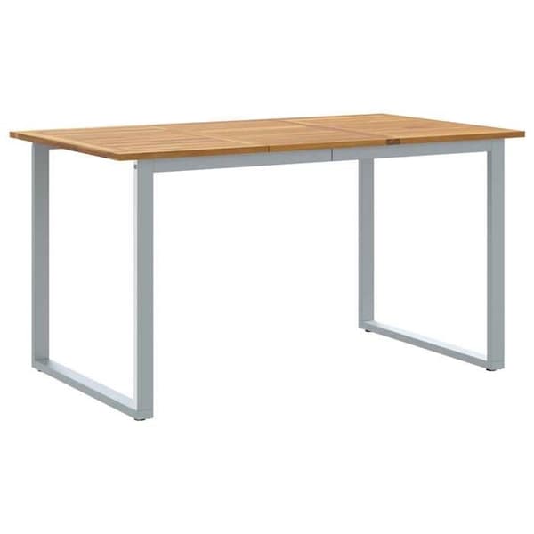 Maison Exclusive - Havebord Grå 140 x 80 x 75 cm Massivt Akacietræ Grå