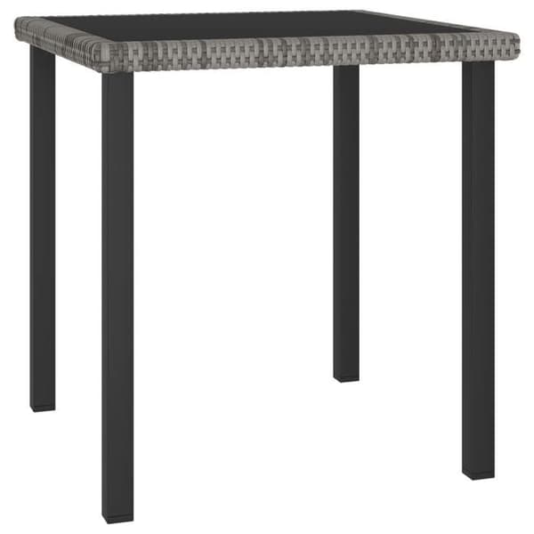Maison Exclusive - Trädgårdsset 5 delar Flätad resin Grå Grå