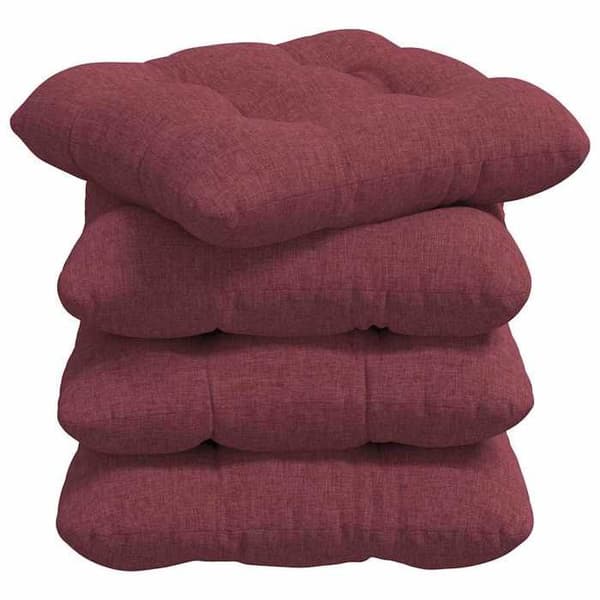 Sittkuddar - EXKLUSIVT HEM - Set om 4 - Bordeaux - Polyesterfiber - 40x40x12 cm Bordeaux