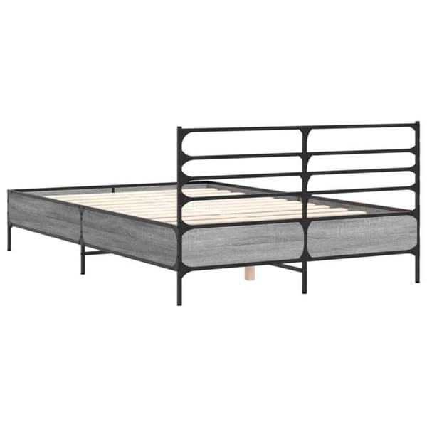 Maison Exclusive - Sengestel uden madras sonoma grå 135x190 cm Sonoma grå