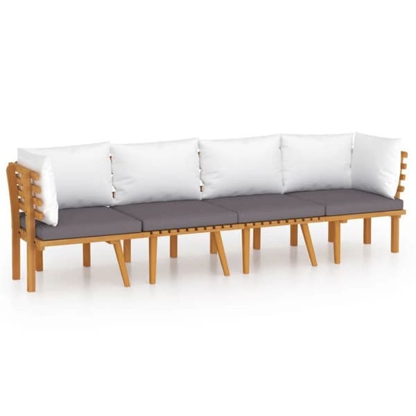 Maison Exclusive - Havegruppe 4 stk med puder i solid akacietræ
