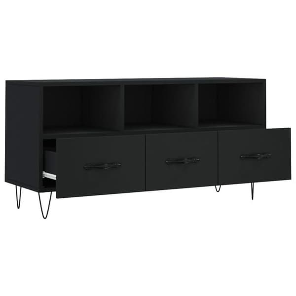 Maison Exclusive - Sort TV-møbel 102x36x50 cm i ingeniørtræ