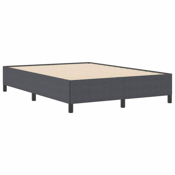 Lit - EXKLUSIVT HUS - Boxfjäder - 140 x 200 cm - Mörkgrå ribbad sammet - Ribbotten ingår Mörkgrå