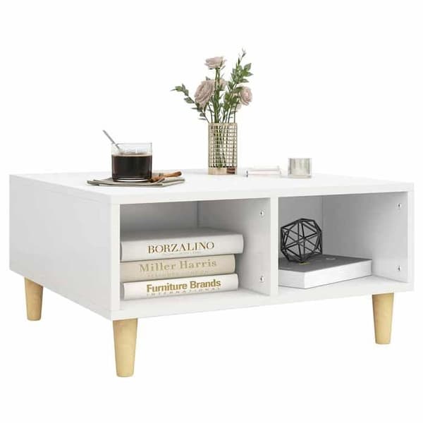 Bord - EKSKLUSIV HUS - 60x60x30 cm - Hvid - Ingeniørtræ - Skandinavisk Vit