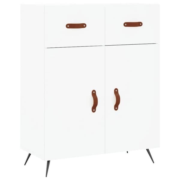 Maison Exclusive - Buffé hög Vit 69,5x34x180 cm Ingenjörsträ Vit