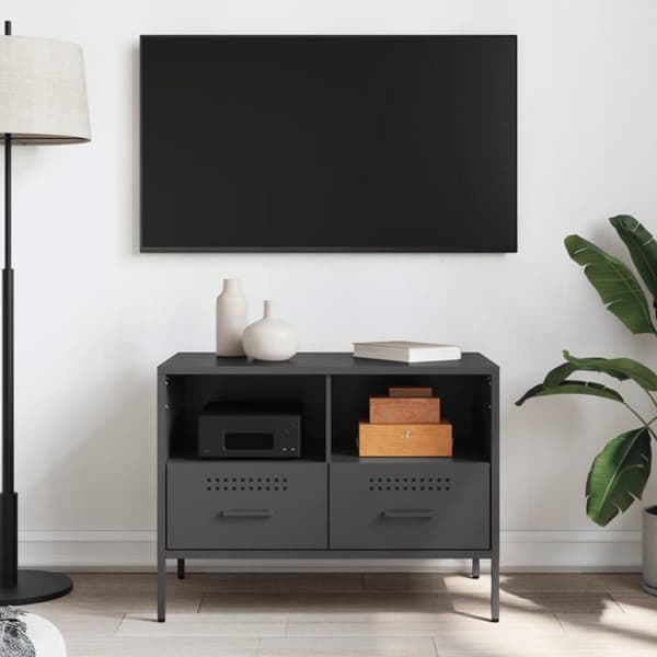 Maison Exclusive - Sort TV-møbel 68x39x50,5 cm stål Svart