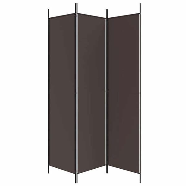Maison Exclusive - Avskiljande vägg 3 paneler Brun 150x200 cm Tyg