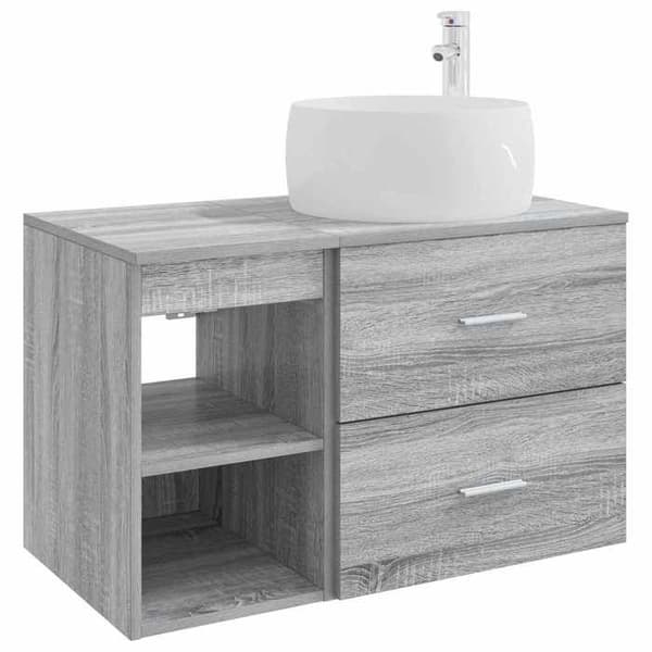 Maison Exclusive - Badmöbelset 2 delar Sonoma grå