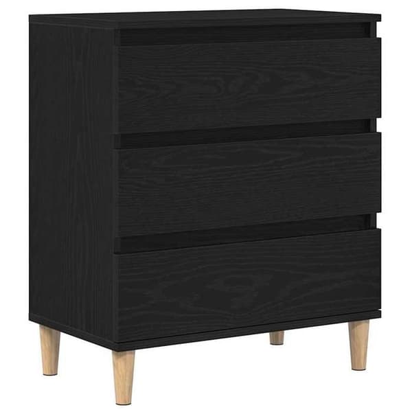 Maison Exclusive - Buffet Sort egetræ 60 x 35 x 70 cm Ingeniørtræ svart ek