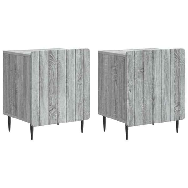 Maison Exclusive - Natbord 2 dele Sonoma grå 43 x 34,5 x 52 cm Sonoma grå