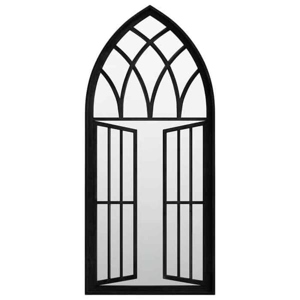 Maison Exclusive - Musta puutarhapeili 100x45 cm Rautaa ulkokäyttöön