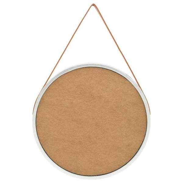 Maison Exclusive - Väggspegel med rem 60 cm Silverfärgad