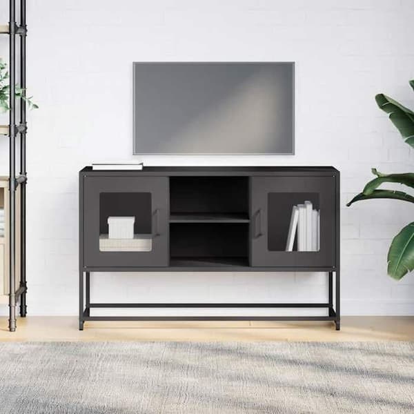 Maison Exclusive - Sort TV-møbel 100,5x39x60,5 cm stål