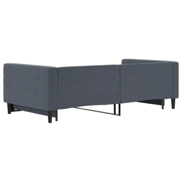 Maison Exclusive - Päivävuode, jossa on alavuode ilman patjaa, tummanharmaa 100x200 cm Mörkgrå