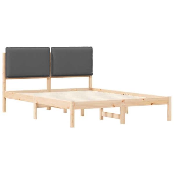 Maison Exclusive - Sänkykehys pehmustetulla päädyllä Tummanharmaa Mörkgrå