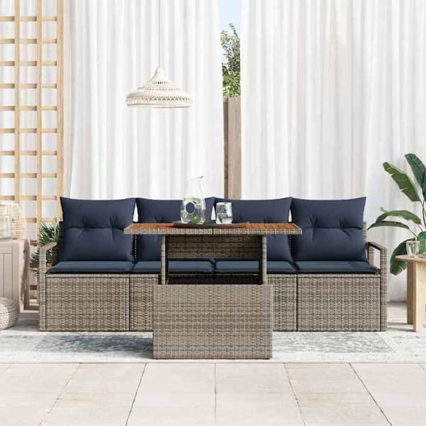 Maison Exclusive - 5-delars trädgårdsoff-set 4-sits