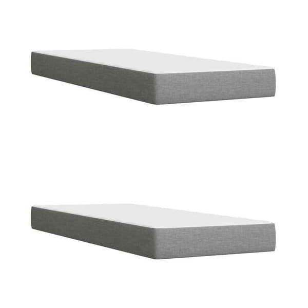 Maison Exclusive - Boxspring säng med madrass Ljusgrå 200 x 200 cm Tyg Ljusgrått