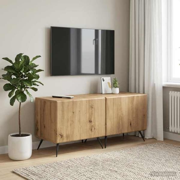 Maison Exclusive - TV-møbel i håndlavet egetræ, ingeniørtræ
