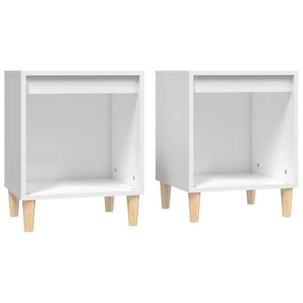 Maison Exclusive - Sängbord 2 st Vit 40x35x50 cm Vit