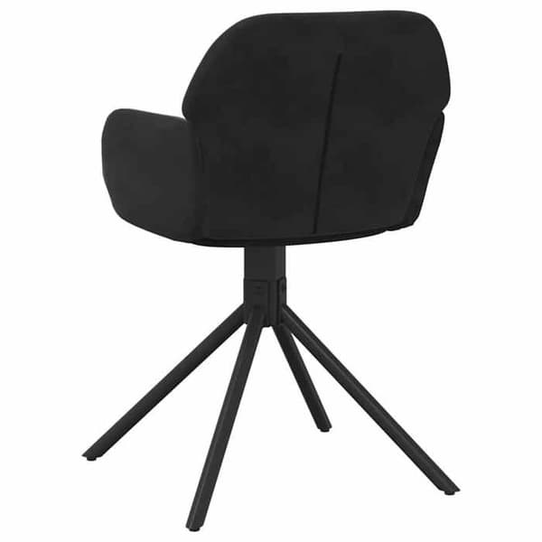 Maison Exclusive - Snurrbara matstolar set om 2 Svart Sammet