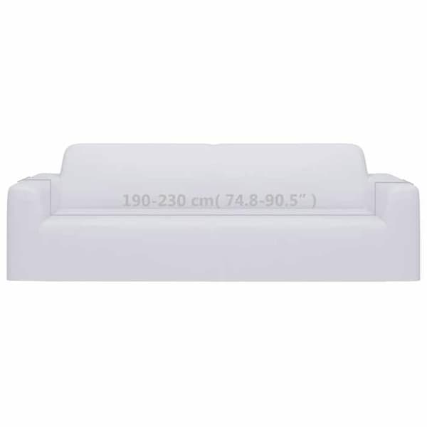 Maison Exclusive - Strækbar sofaovertræk til 2 personer Hvid Jersey af polyester