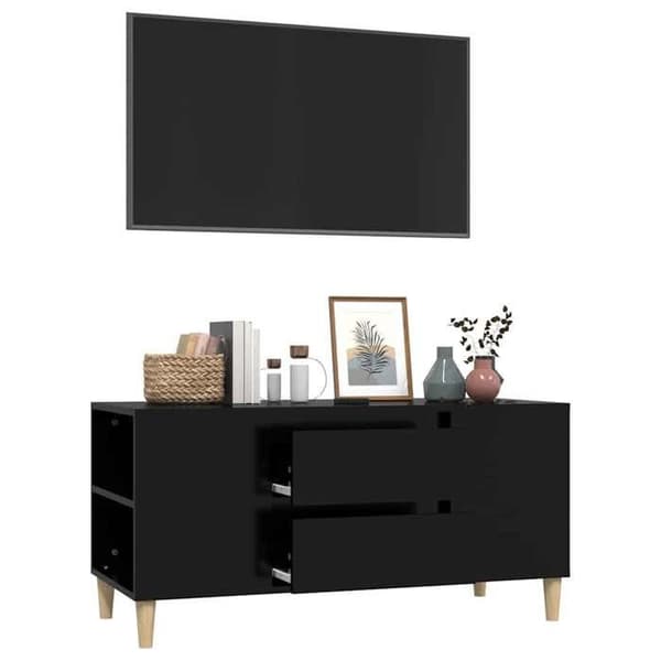 Maison Exclusive - TV-møbel Sort 102x44,5x50 cm Ingeniørtræ