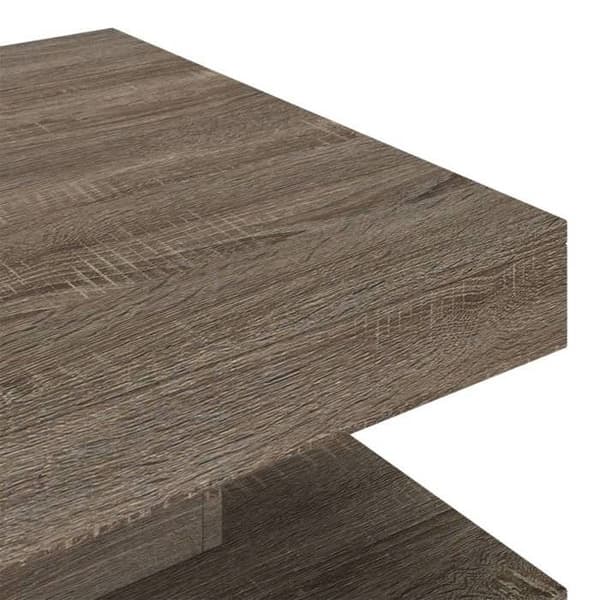 Bord - EKSKLUSIV HUS - Firkantet - 60 x 60 x 35 cm - Robust MDF - Moderne grå Grå