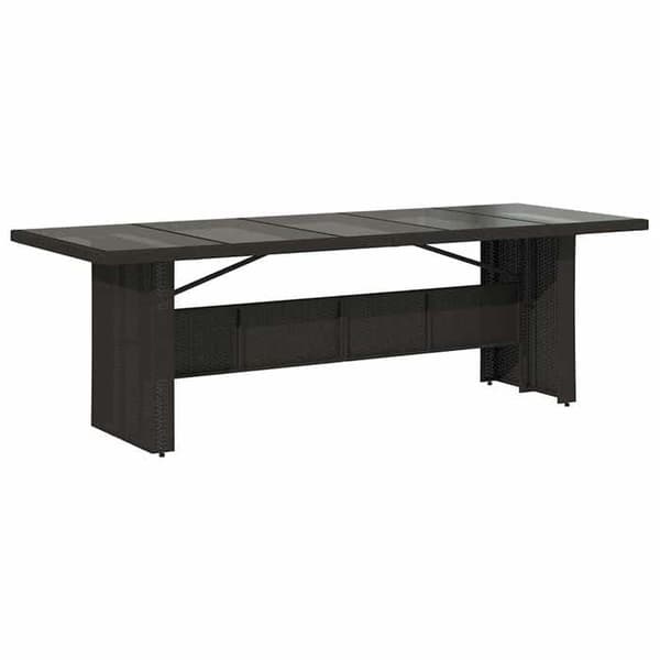Maison Exclusive - 11 pc have spisebordssæt i sort polyrotin Svart