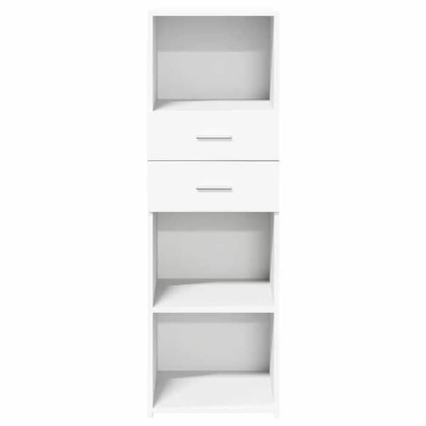 Maison Exclusive - Vit hög buffé 40x42,5x124 cm ingenjörsträ