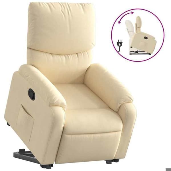 Maison Exclusive - Recliner Fåtölj Creme Tyg