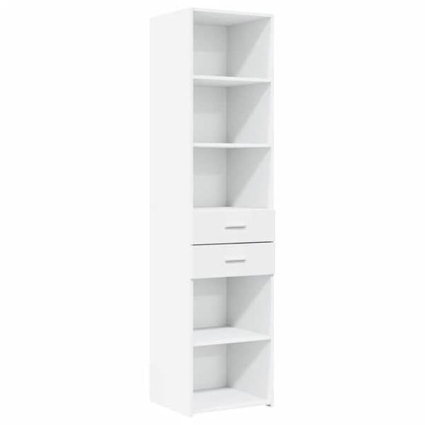 Maison Exclusive - Vit hög buffé 45x42,5x185 cm ingenjörsträ