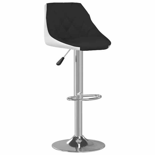 Maison Exclusive - Barstolar set om 2 svart och vit konstläder