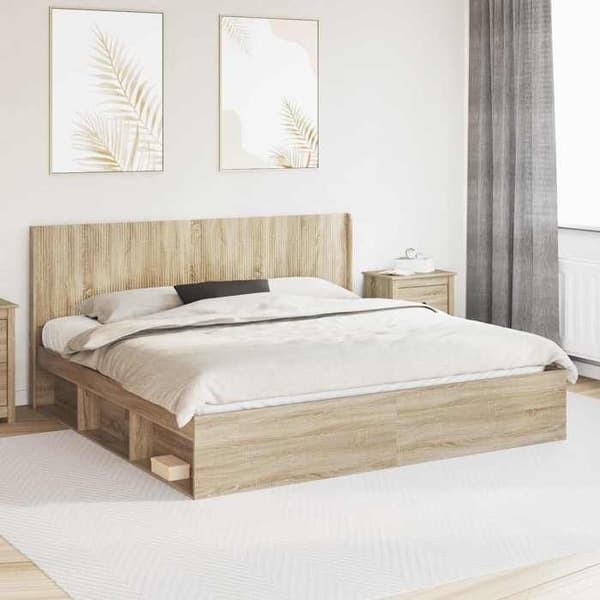 Maison Exclusive - Hovedgærde Eg Sonoma 200 cm Ingeniørtræ
