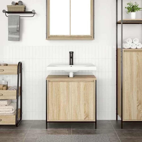 Maison Exclusive - Badrumsmöbel handfat ek sonoma 60x34,5x60 cm