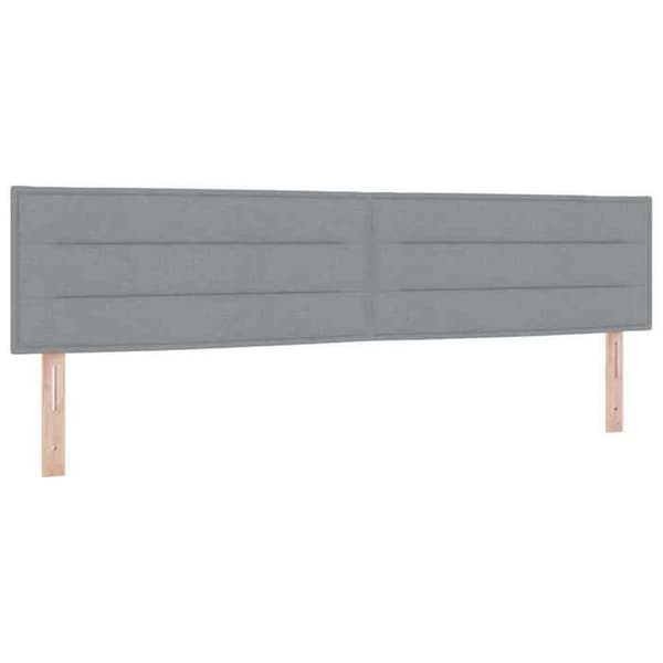 Maison Exclusive - Fjederseng med lys grå pude 200 x 200 cm stof
