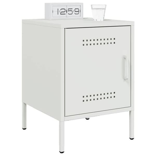 Maison Exclusive - Sängbord vit 36x39x50,5 cm stål