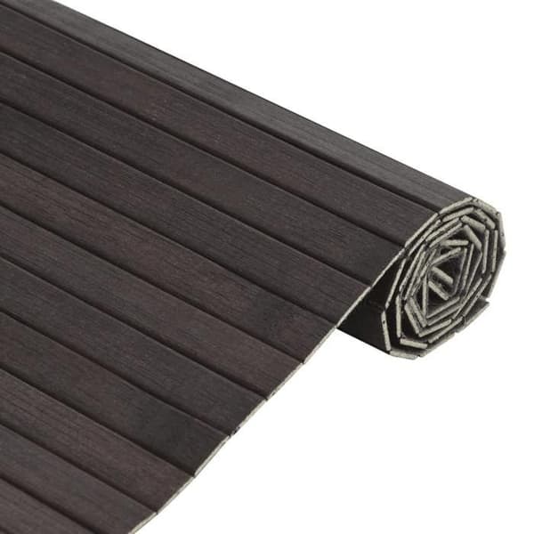Maison Exclusive - Mörkbrun rektangulär matta 60x200 cm bambu