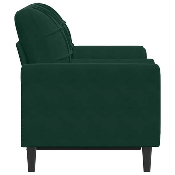Maison Exclusive - Soffa 2 platser med mörkgröna kuddar 120 cm sammet