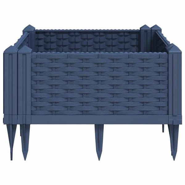 Jardinière - EKSKLUSIV HUS - 42,5x42,5x28,5 cm - blå grå - stødresistent polypropylen - modulær 4 paneler blågrå
