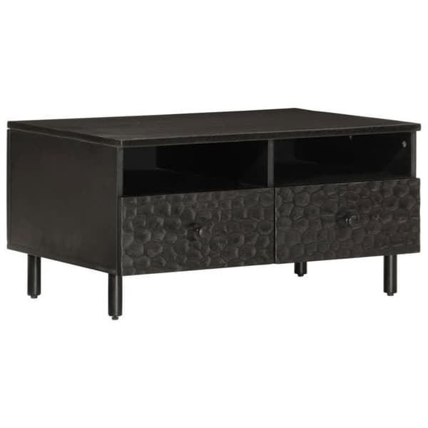 Maison Exclusive - Musta sohvapöytä 80x54x40 cm mangopuusta